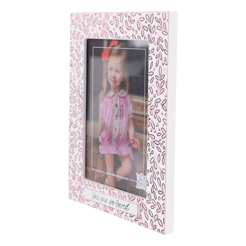 You Are Loved Pink White Frame