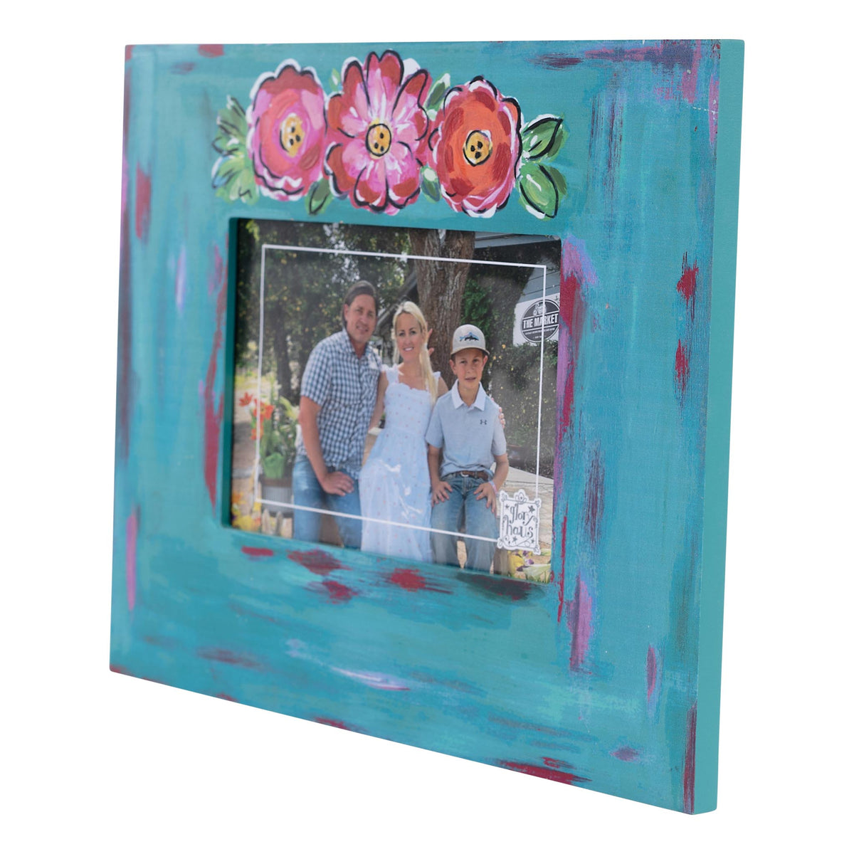 Triple Flower Turquoise Frame
