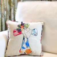 Cross His Love Never Fails Pillow