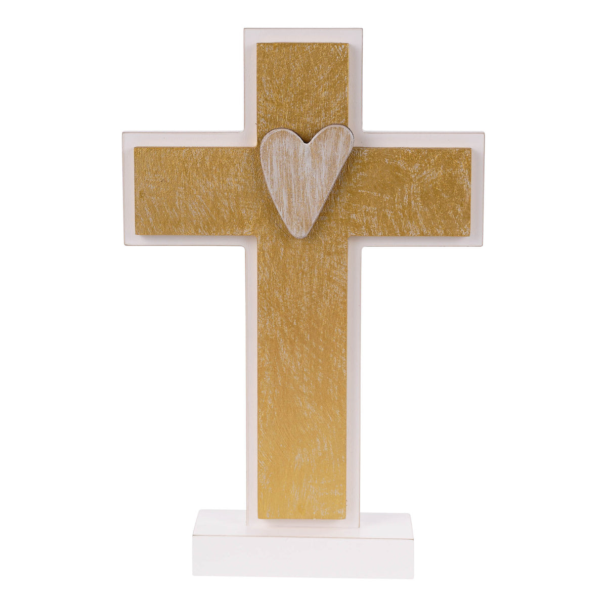 Gold Wooden Standing Cross