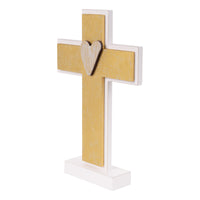Gold Wooden Standing Cross