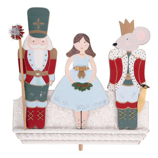 Decorative set of characters from a Nutcracker story on a white background