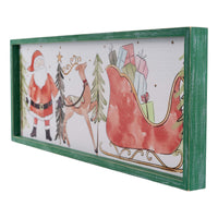 Santa Sleigh Scene Large Framed Board