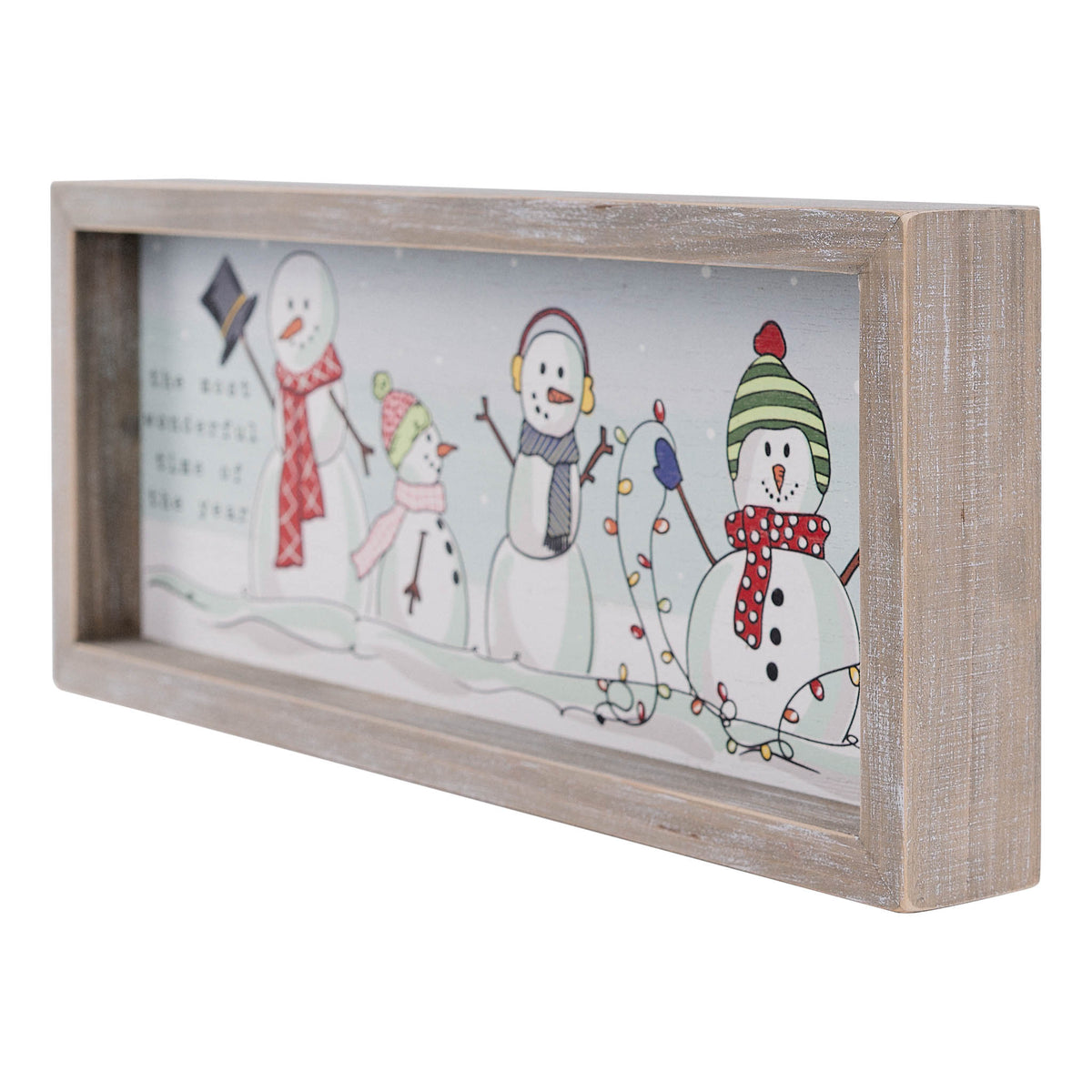 Most Wonderful Time of Year Snowman Framed Board