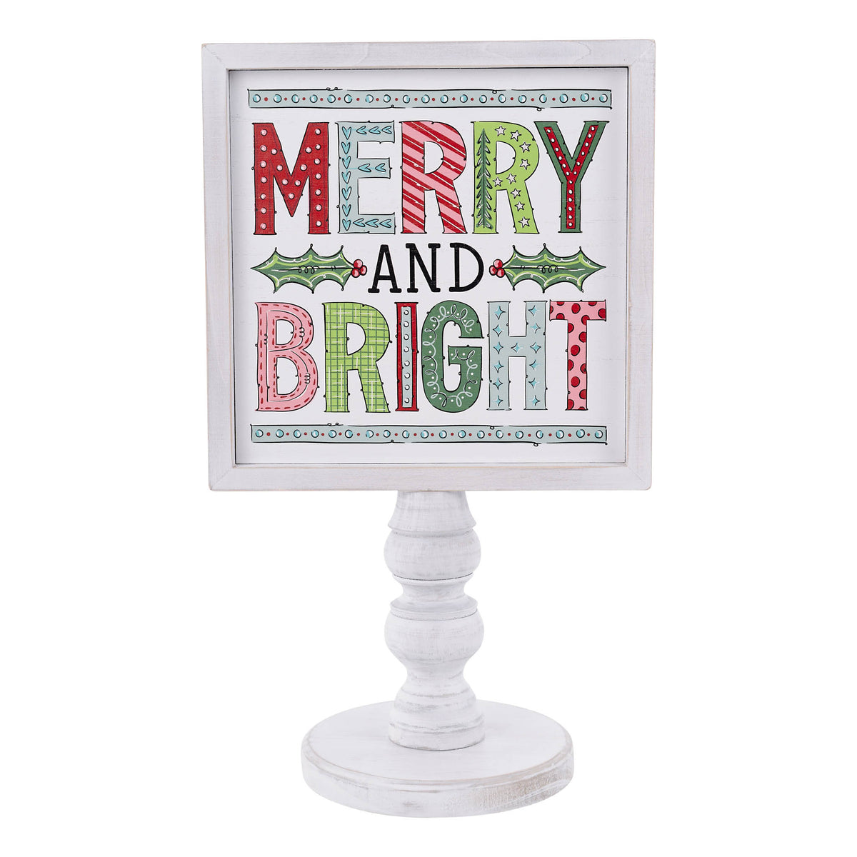 Merry and Bright Wood Stand