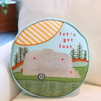 Let's Get Lost Camper Pillow
