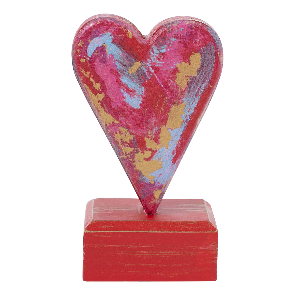 Heart On Red Block