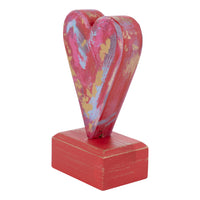 Heart On Red Block