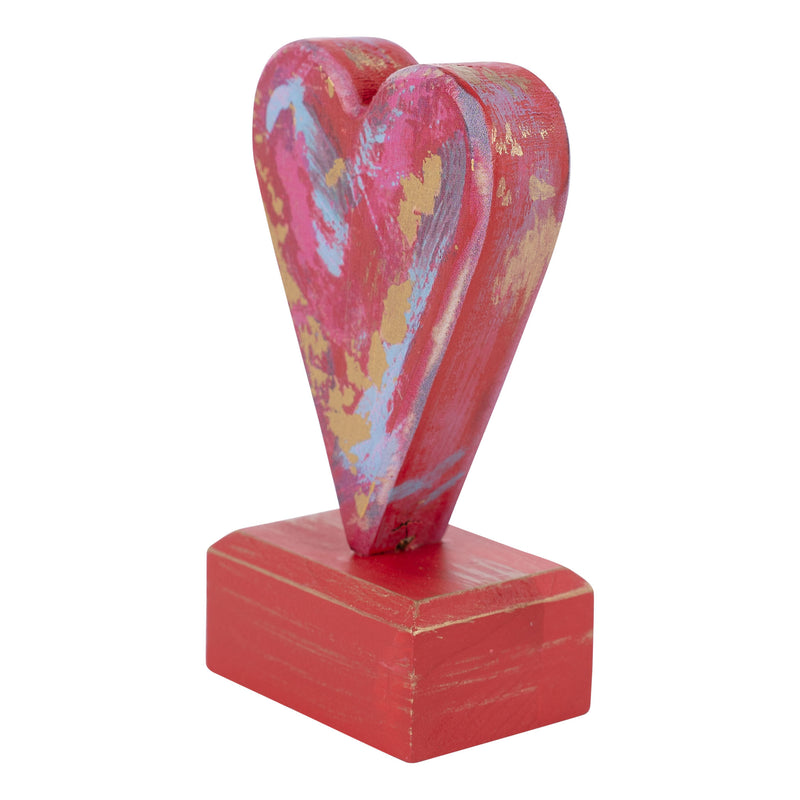 Heart On Red Block