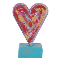 Heart on Turquoise Block