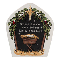 True Love Born in a Stable Wood Block