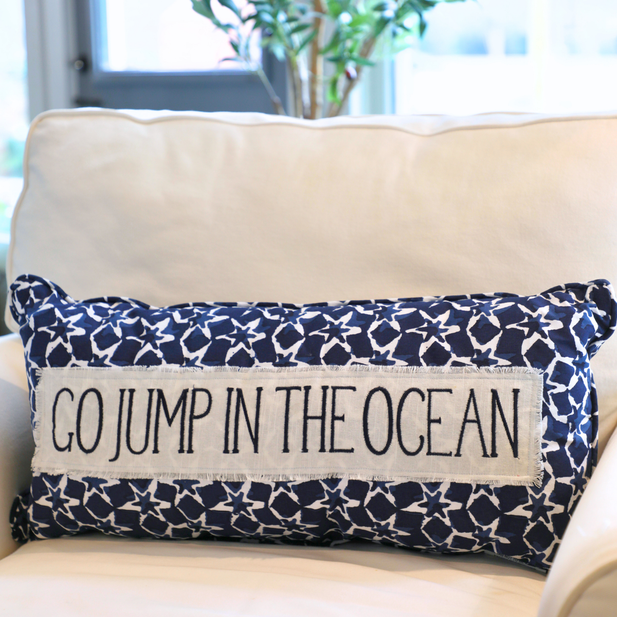 Go Jump In The Ocean Pillow
