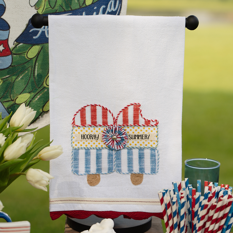 Hooray Summer Popsicles Tea Towel