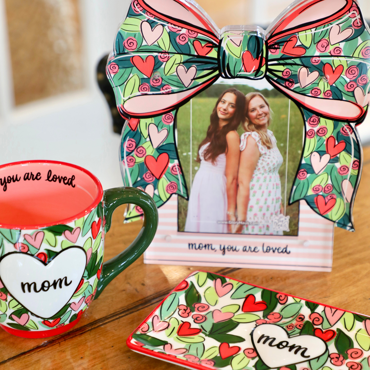 Mom Hearts & Flowers Trinket Tray