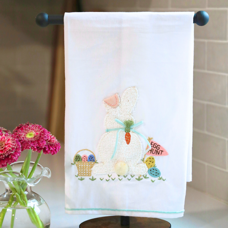Bunny Egg Hunt Tea Towel