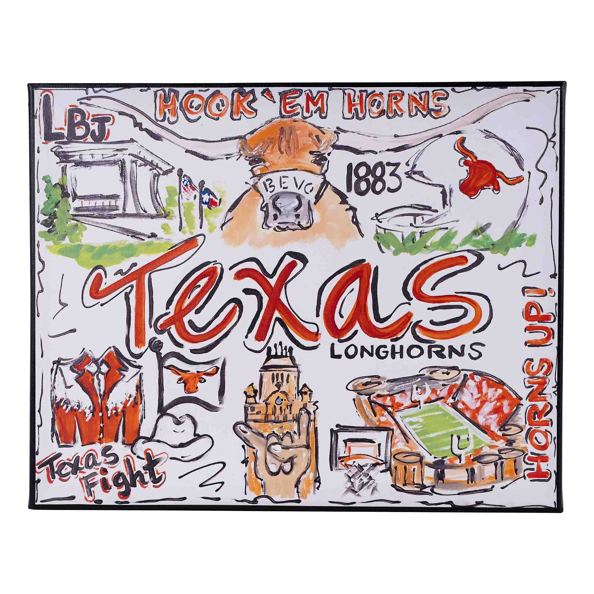 Celebrate Longhorn Pride with a Texas Landmark Canvas – GLORY HAUS