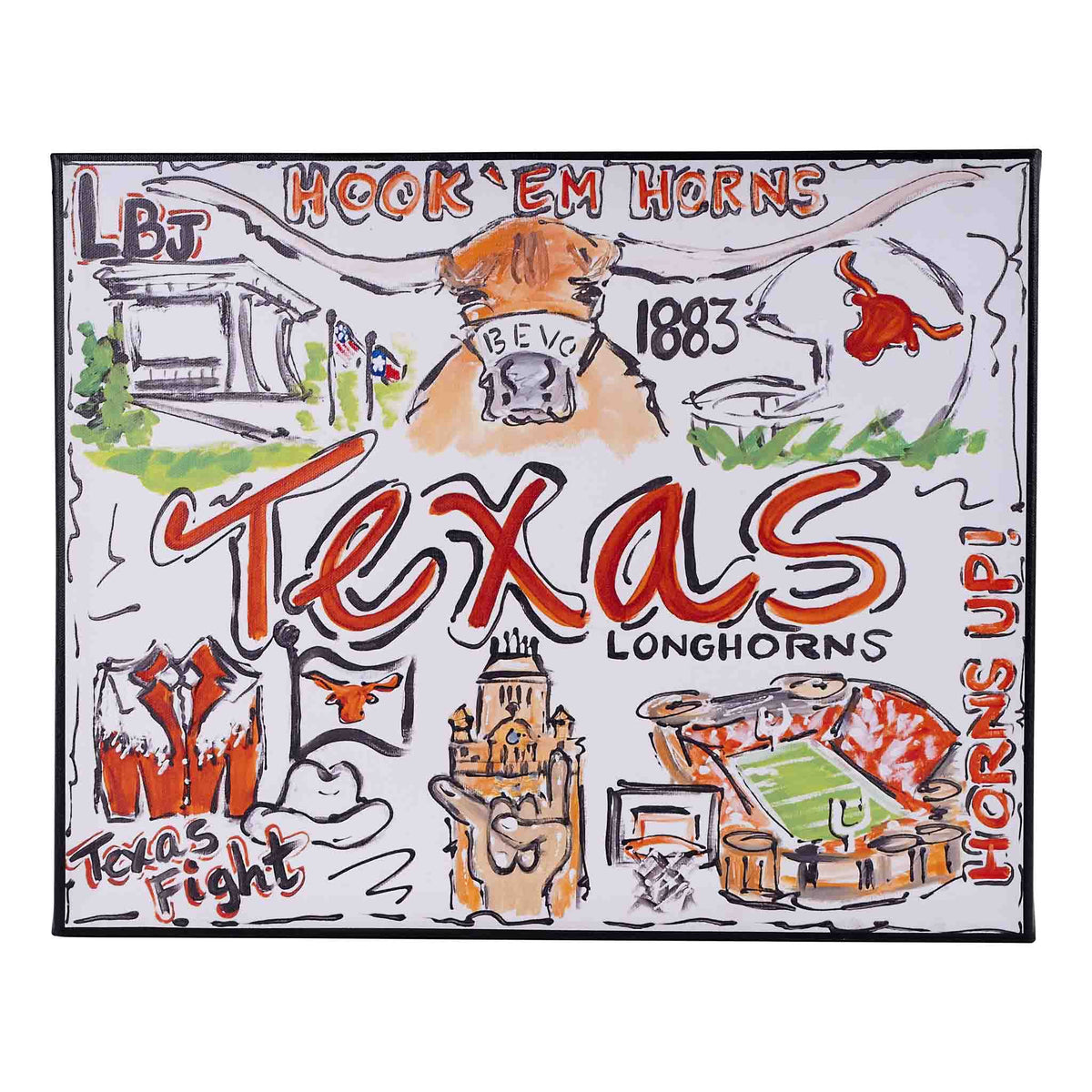 Texas Landmark Canvas