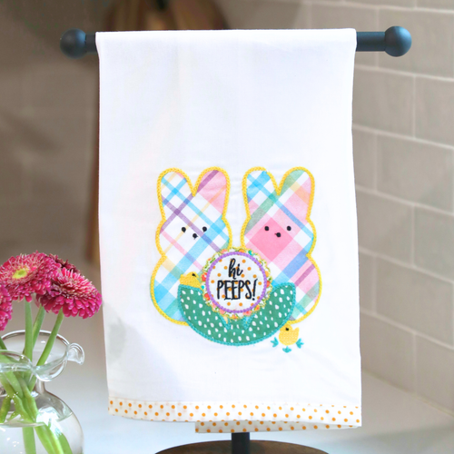 Hi Peeps Tea Towel