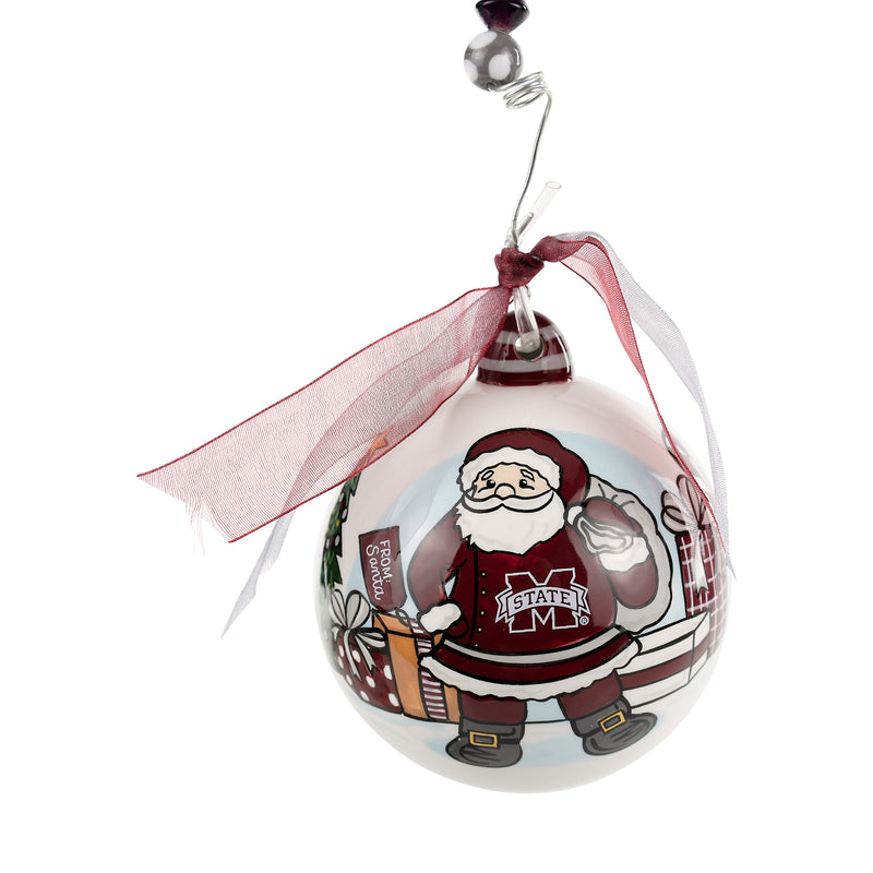 Merry Christmas Miss State Santa Ornament