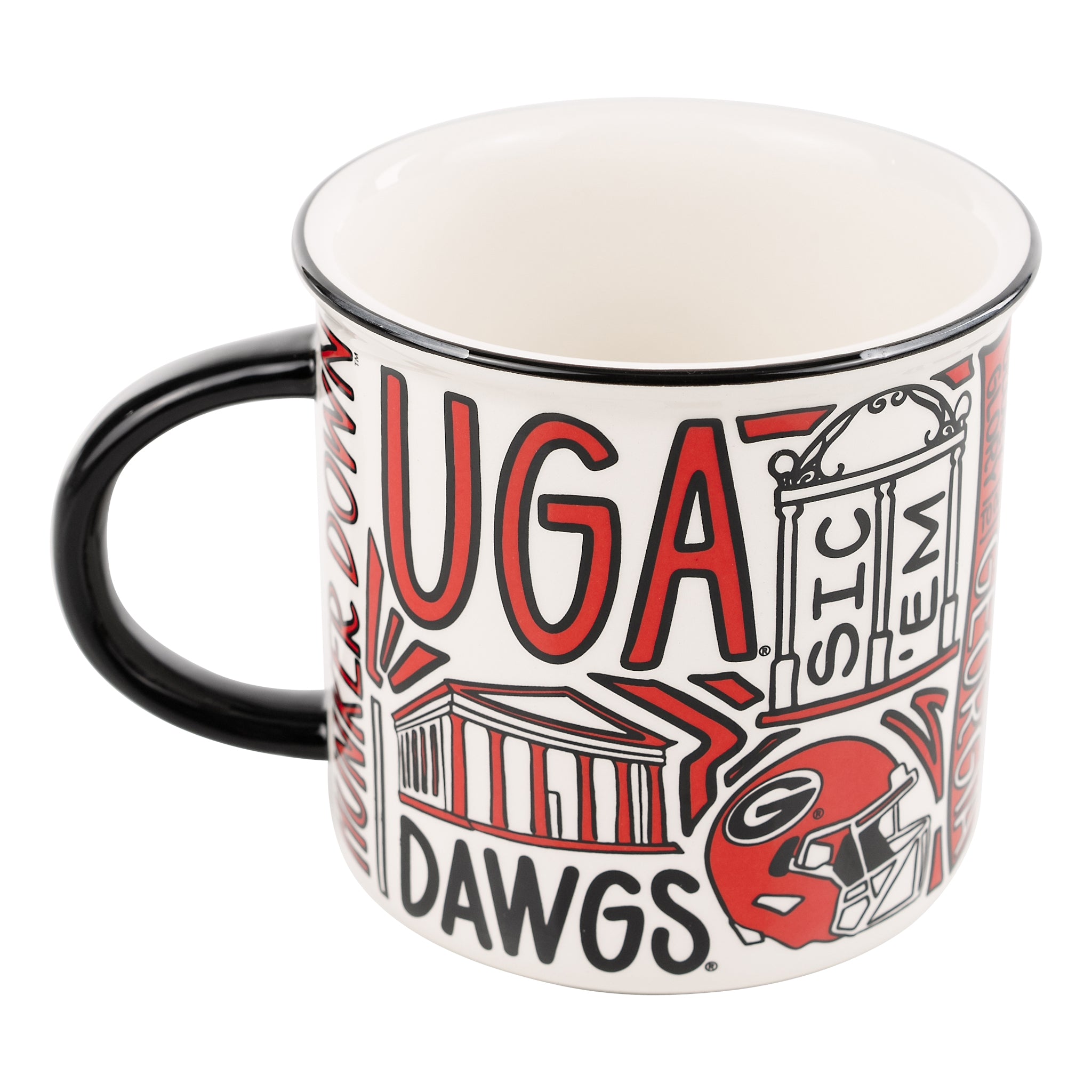 Cheer on UGA With This Georgia Collage Campfire Mug Full of Team