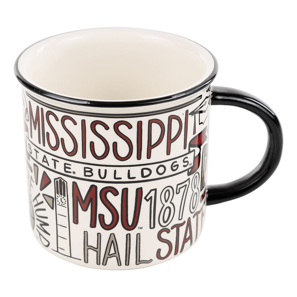 Cheer on MSU With A Mississippi State Collage Campfire Mug Full of Spirit