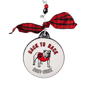 UGA Back to Back National Champions Puff Ornament 2022
