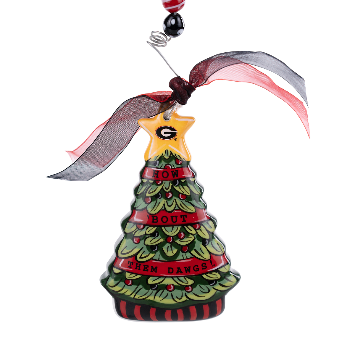 Georgia Tree Puff Ornament