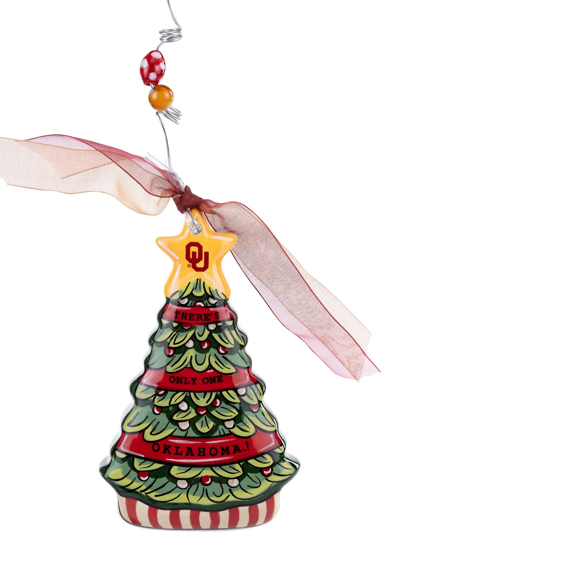 Oklahoma Tree Puff Ornament