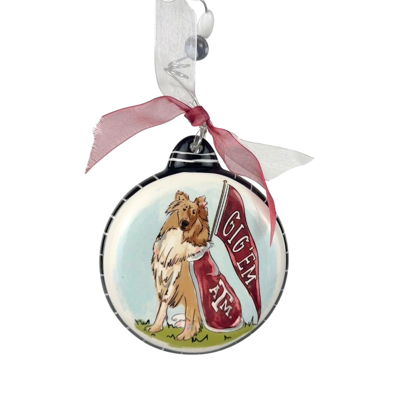 Texas A & M Mascot Puff Ornament