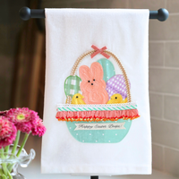 Happy Easter Peeps Tea Towel