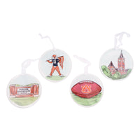 Auburn  Ornament Set/4