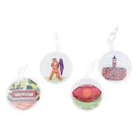 Clemson  Ornament Set/4