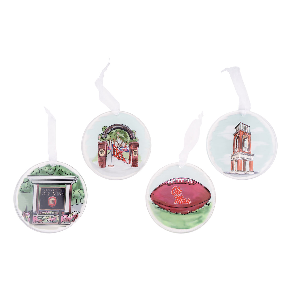 Mississippi  Ornament Set/4