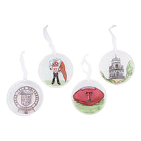 Texas Tech  Ornament Set/4