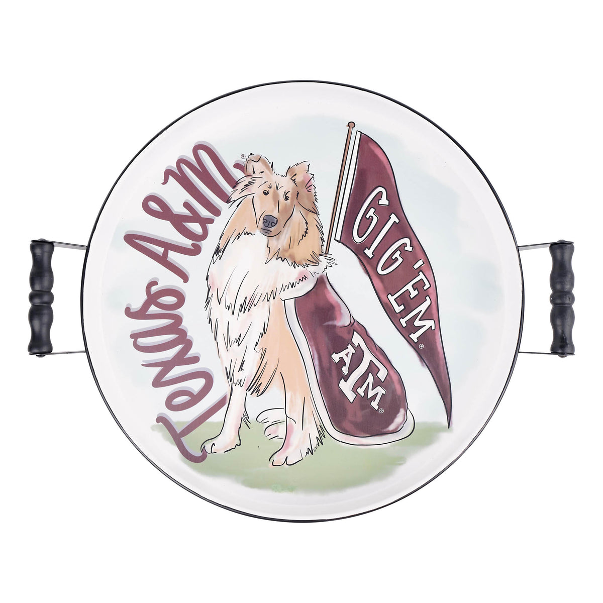 Texas A&M  Mascot Enamel Tray