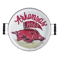Arkansas Mascot Enamel Tray
