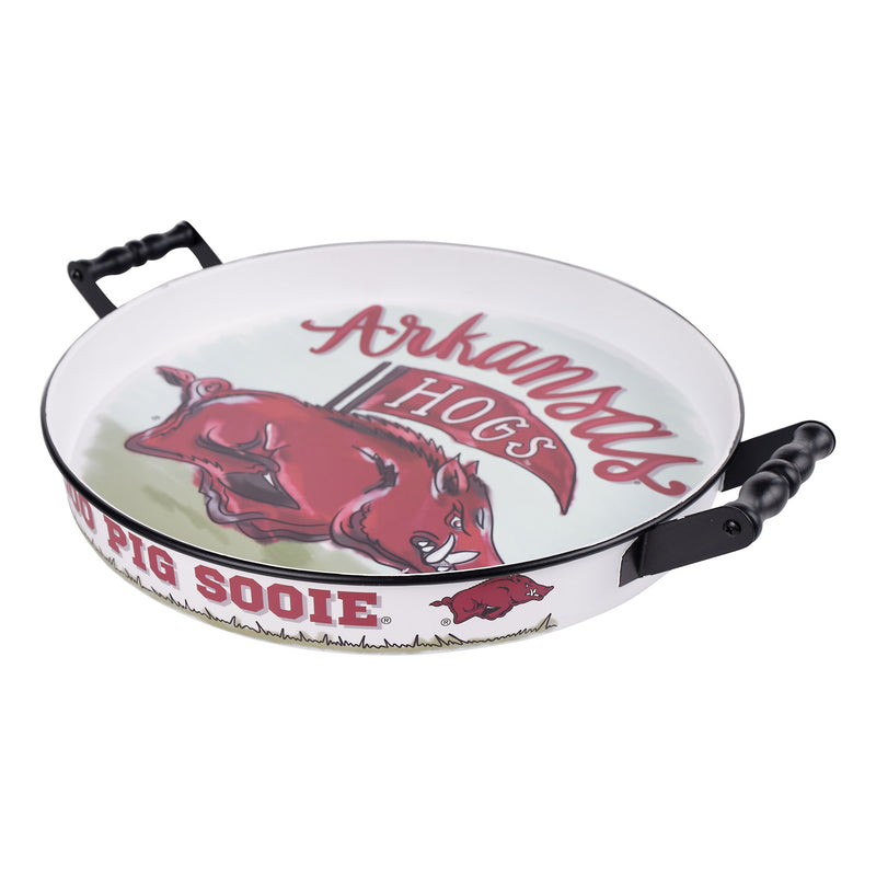 Arkansas Mascot Enamel Tray