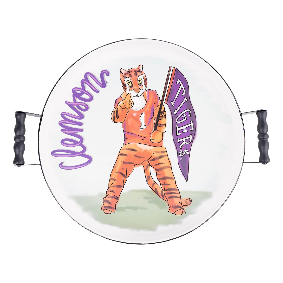 Clemson  Mascot Enamel Tray