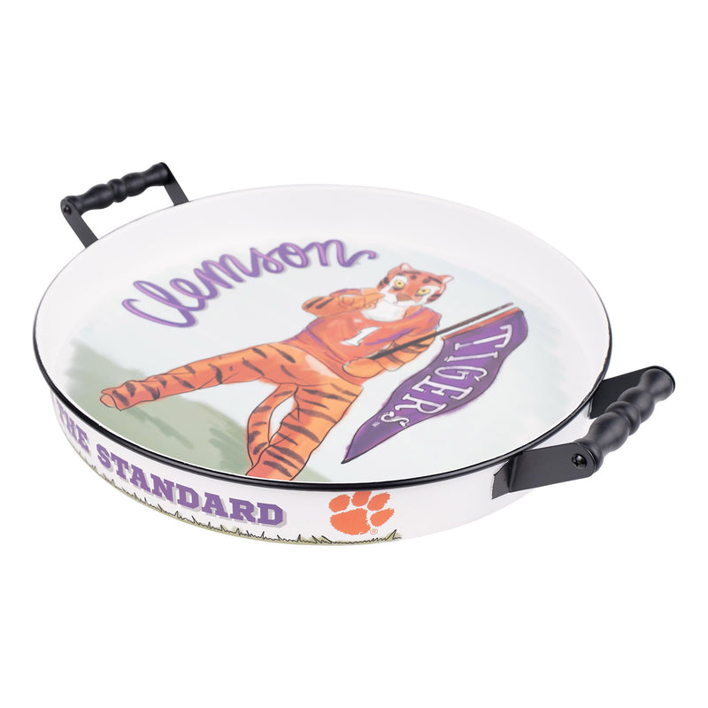 Clemson  Mascot Enamel Tray