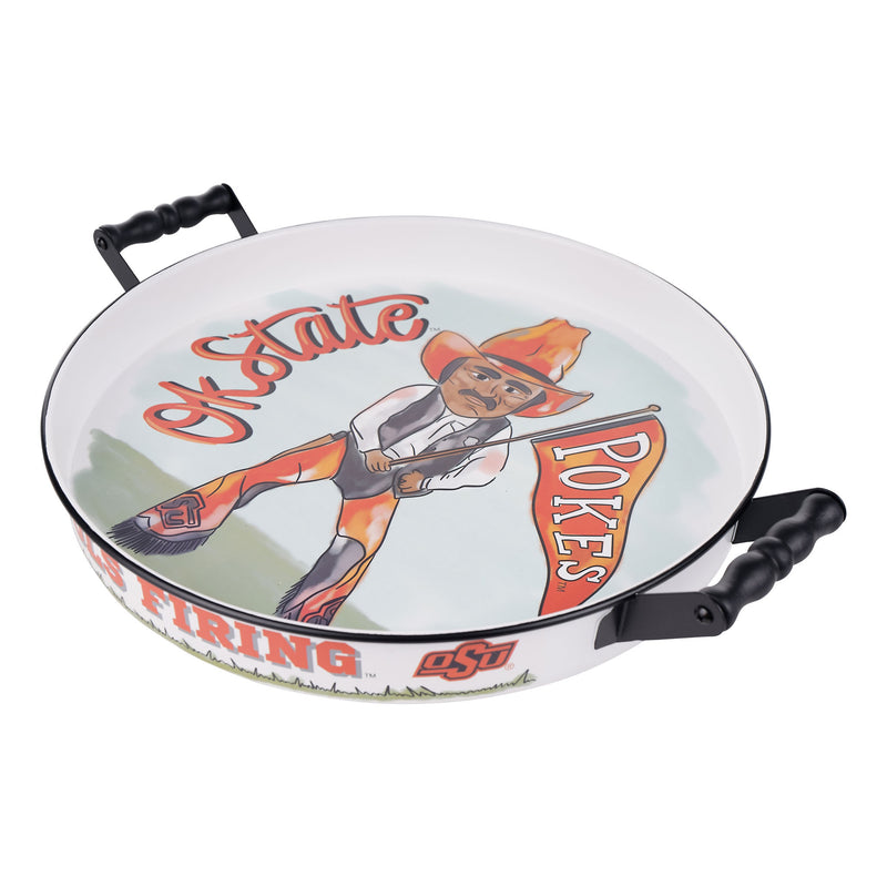 Oklahoma State  Mascot Enamel Tray