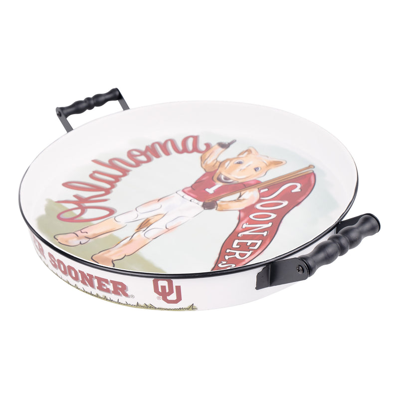 Oklahoma  Mascot Enamel Tray