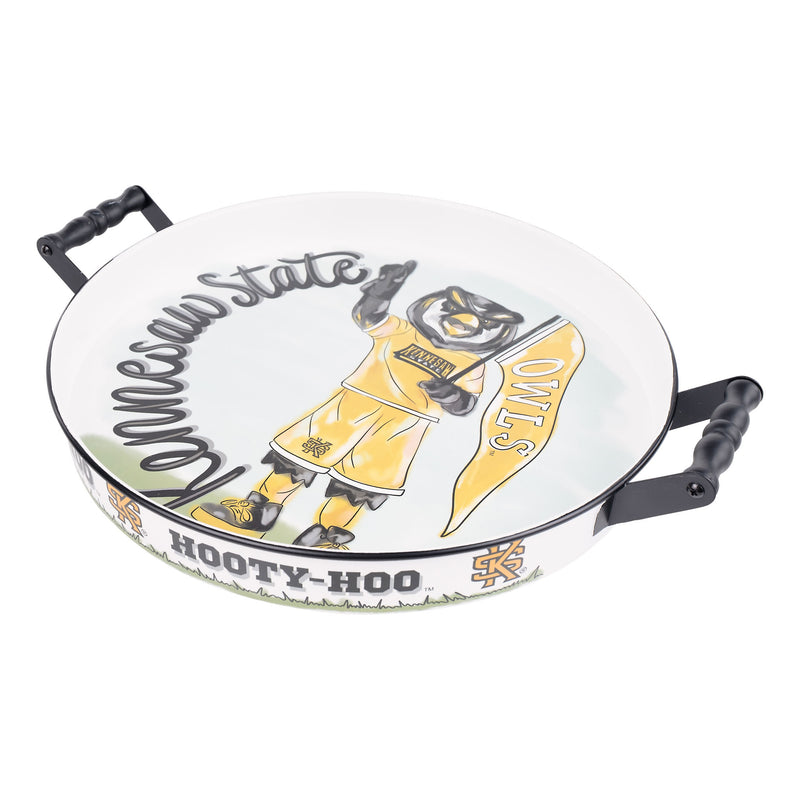 Kennesaw State  Mascot Enamel Tray