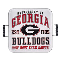 University of Georgia Bulldogs tray with handles on a white background