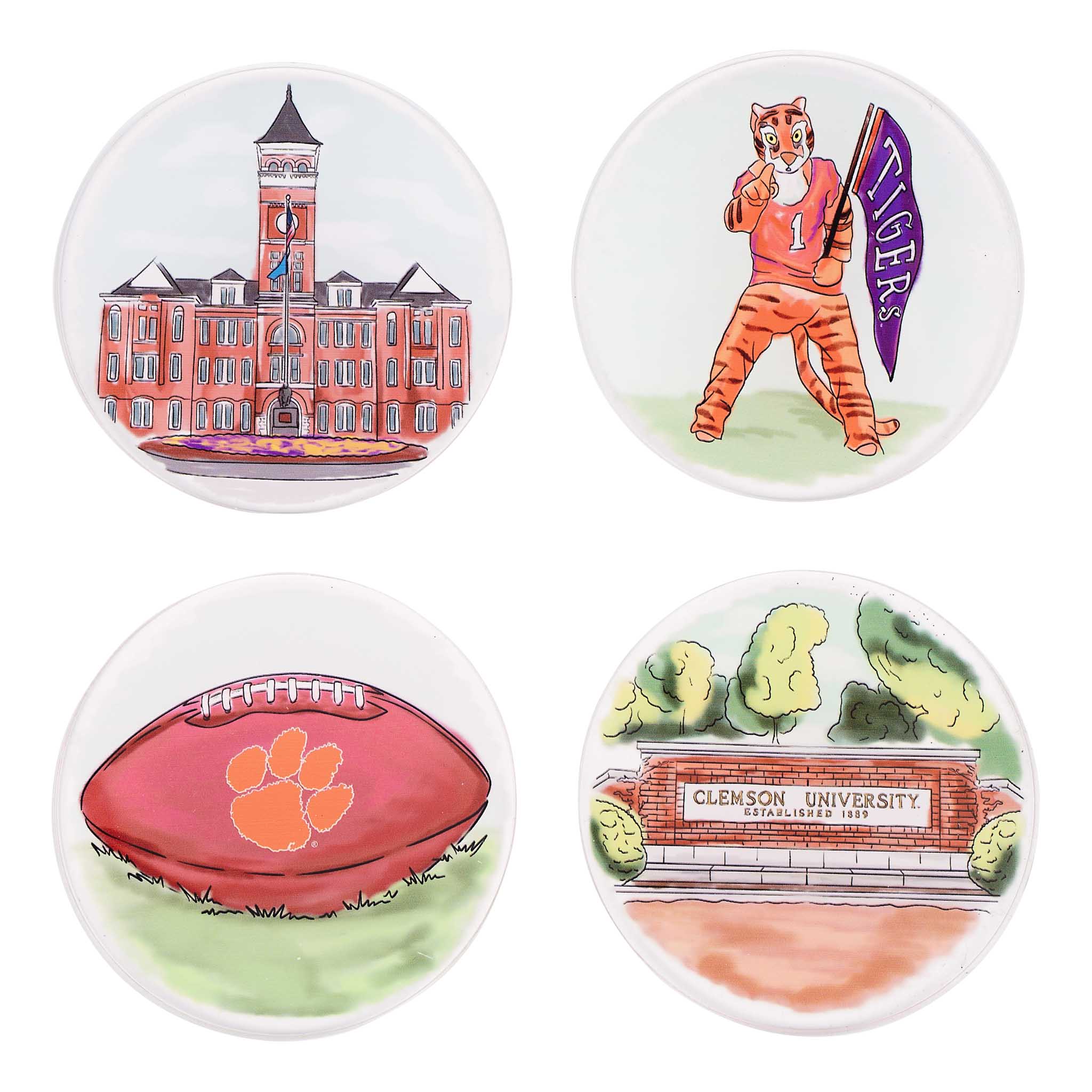 View Our Cute Clemson Coaster Set of 4! Go Tigers! – GLORY HAUS
