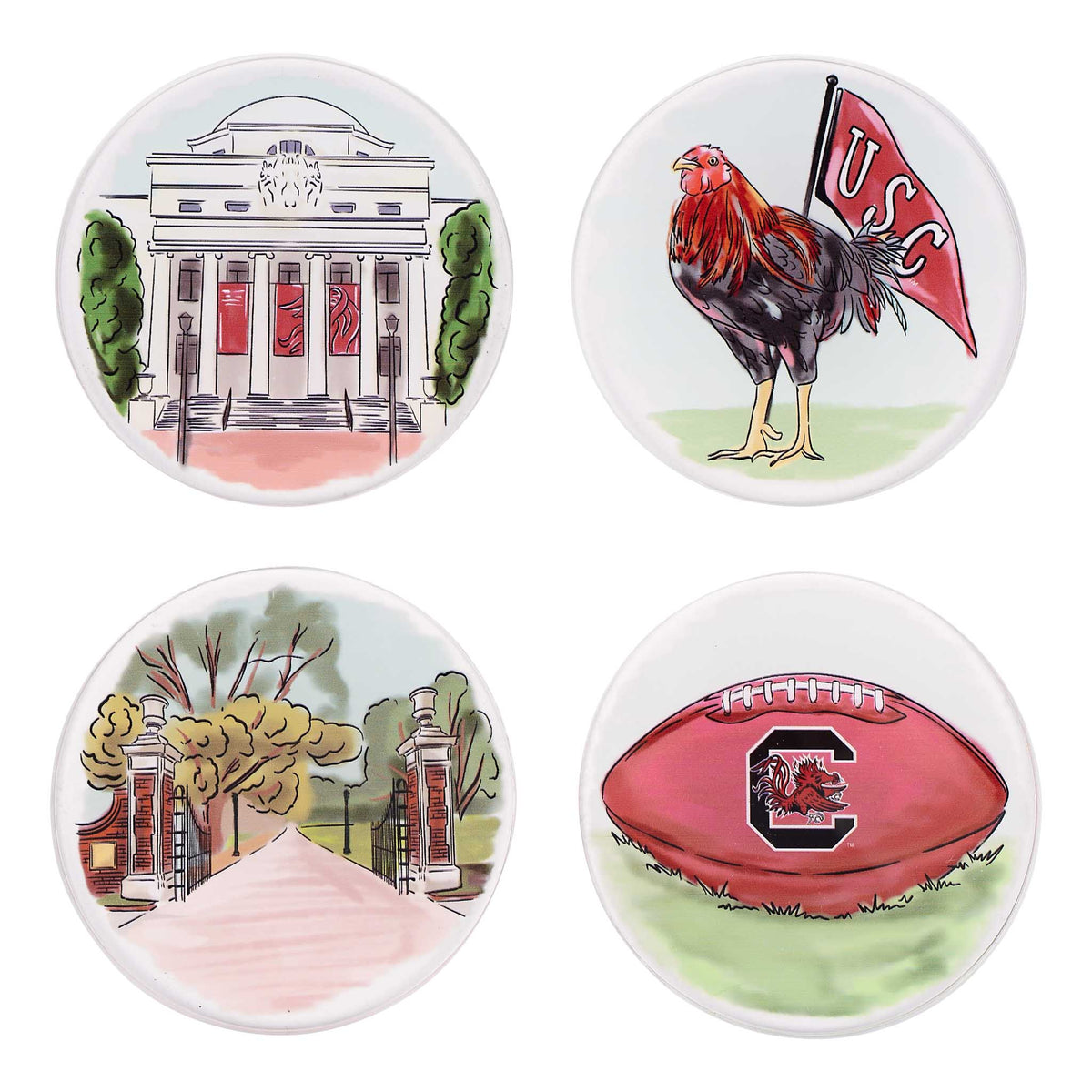 South Carolina  Coaster Set/4