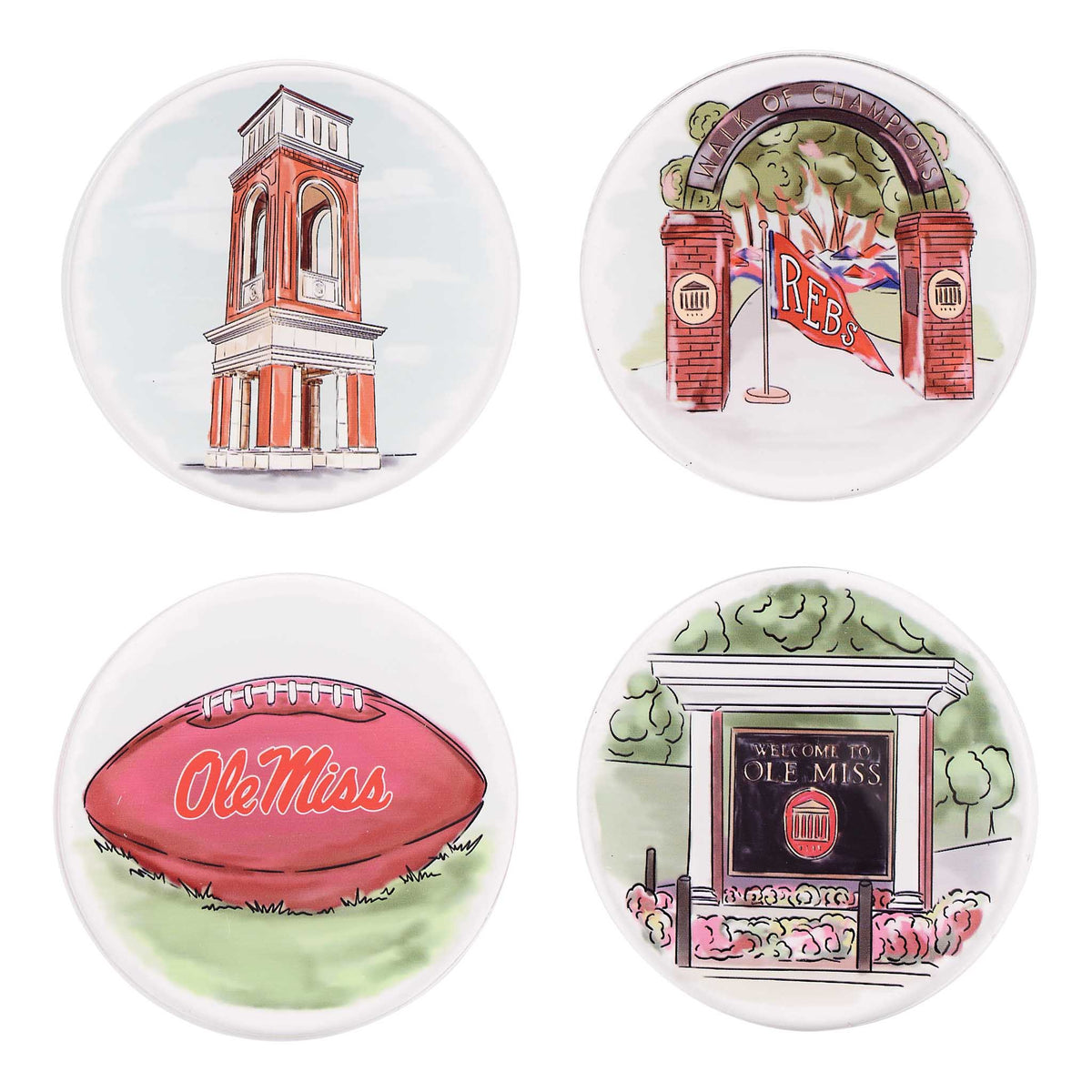 Ole Miss  Coaster Set/4