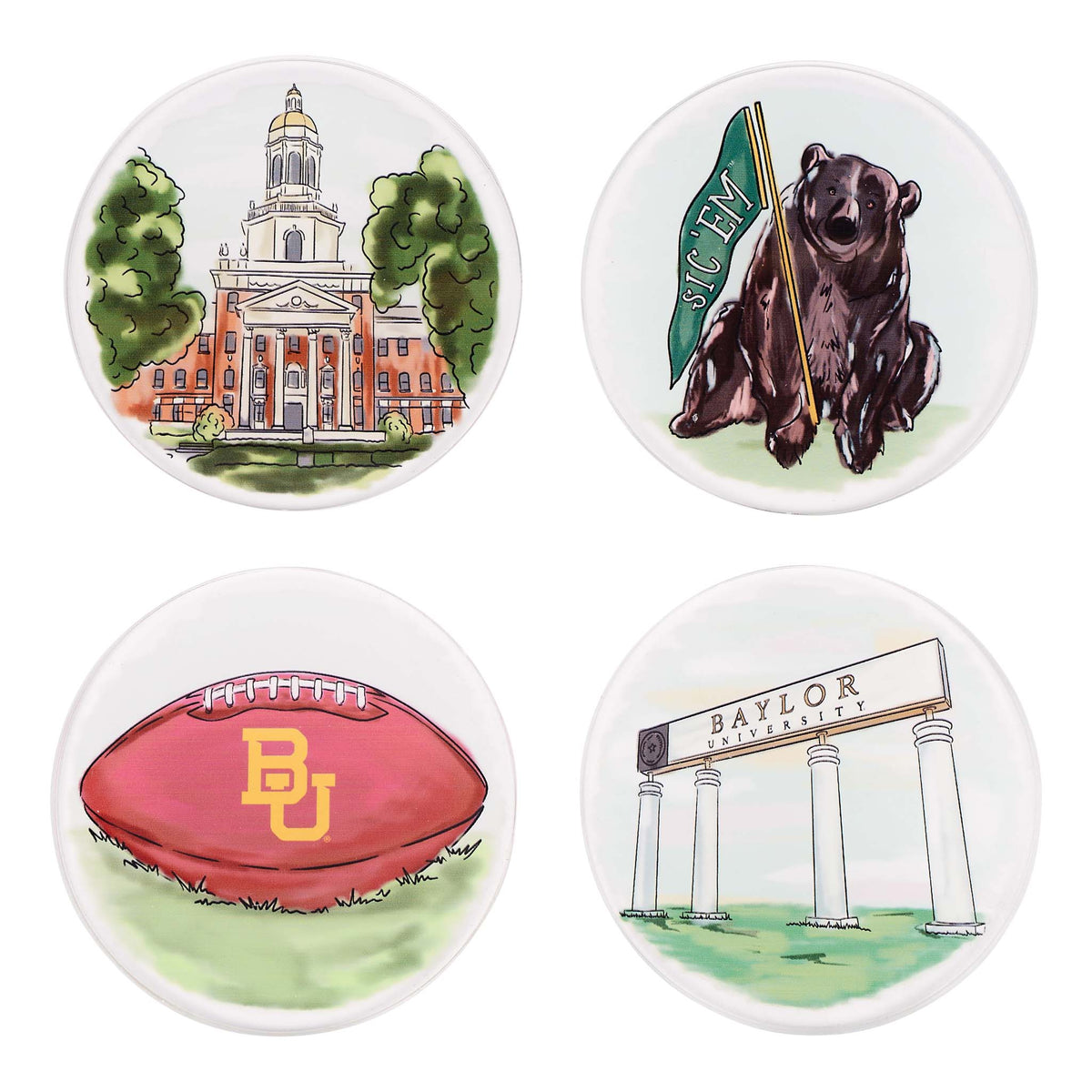 Baylor  Coaster Set/4