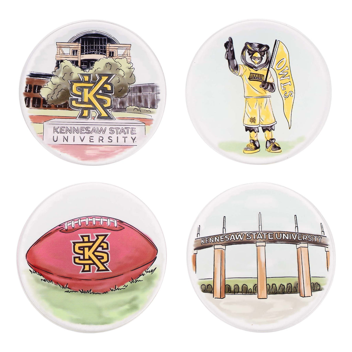 Kennesaw State  Coaster Set/4