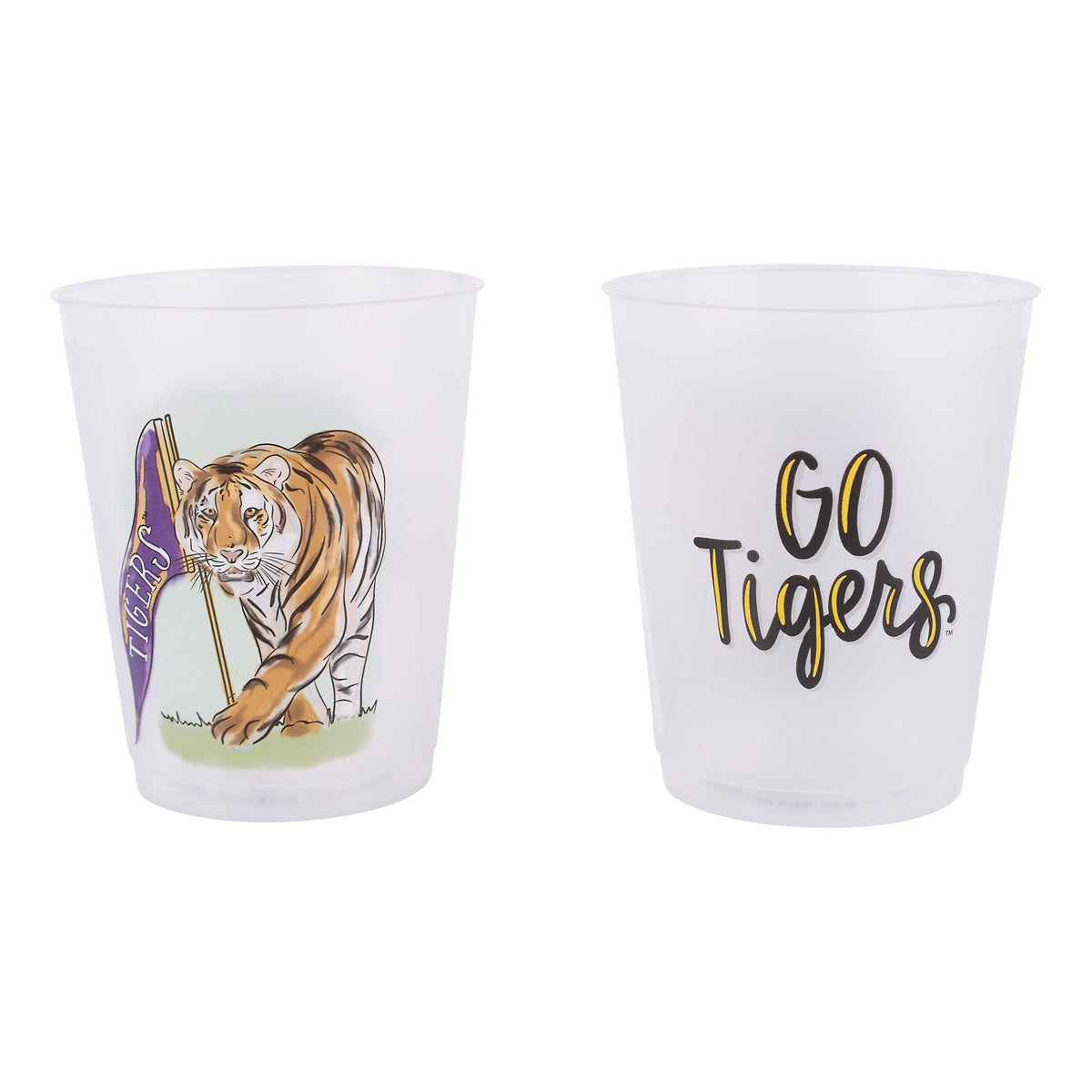 LSU  Mascot Frosted Cups Set/8