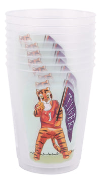 Clemson  Mascot Frosted Cups Set/8